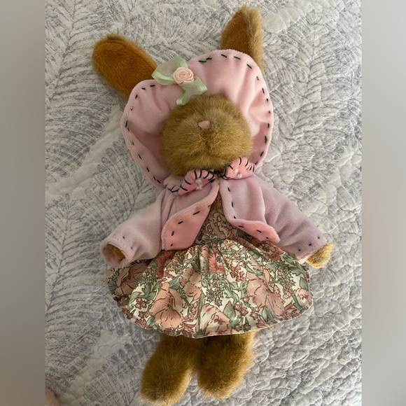 🐰🌸 VINTAGE HUGFUN INT’L INC. BUNNY RABBIT PLUSH! DATED 2001! JOINTED! - Picture 8 of 9